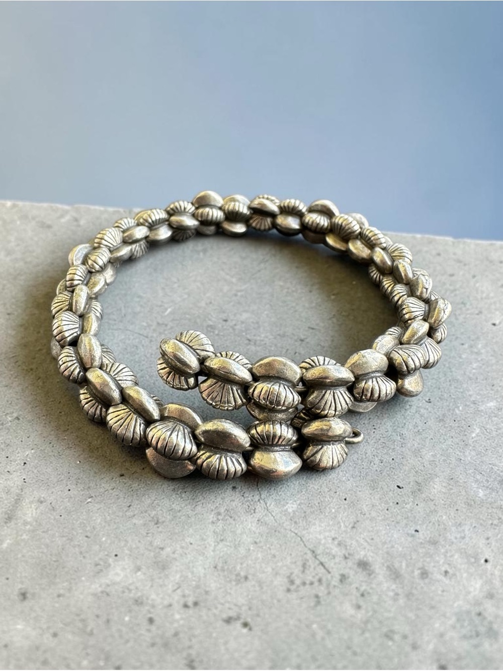 Alex and Ani Groove Wrap Bracelet (Tag Missing) - Vintage Silver Tone 7.5”